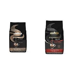 Bundle of 1 Lavazza Espresso Italiano Whole Bean Coffee Blend, Medium Roast, 100% Arabica, 2.2 pound+ Lavazza Espresso Barista Gran Crema Whole Bean Coffee Blend, Medium Espresso Roast, 2.2 pound