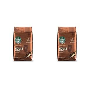 Starbucks Medium Roast Ground Coffee — House Blend — 100% Arabica — 18 Oz. (Pack of 2)