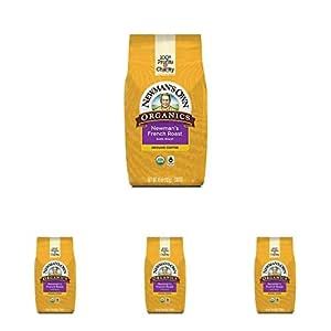 Newman's Own Organics Newman's French Roast, Ground Coffee, Dark Roast, Bagged 10 oz (Pack of 4)