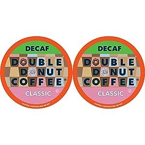 Double Donut Medium Roast Decaf Coffee Pods, Classic, for Keurig K-Cup Machines, 24 Single-Serve Capsules per Box (Pack of 2)