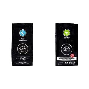 Kicking Horse Coffee, Decaf, Swiss Water Process, Dark Roast, Whole Bean, 10 oz - Certified Organic, Fairtrade, Kosher Coffee & Kick Ass, Dark Roast, Ground, 10 oz - Certified Organic, Fairtrade