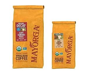 Mayorga Coffee Cafe Cubano 2lb Swiss Water Decaf and Cafe Cubano Roast 12oz Whole Bean Coffee Combo