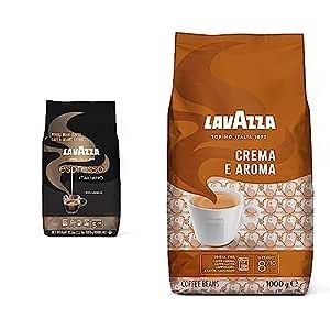 Lavazza Espresso Italiano Whole Bean Coffee Blend, Medium Roast, 2.2 Pound Bag (Packaging may vary) & Crema E Aroma Whole Bean Coffee Blend, Medium Roast, 2.2-Pound Bag