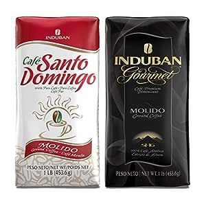 Cafe Santo Domingo + Induban Gourmet | Ground Coffee - 16 oz Bags Bundle - Products from the Dominican Republic
