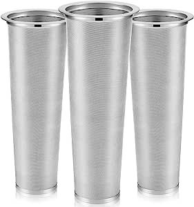 3 Pcs Cold Brew Coffee Filter Stainless Steel Filter Coffee Tea Infuser Coffee Strainer Canning Jar Mesh Coffee Filter for Wide Mouth Mason Canning Jar, Iced Tea Maker (2 Quart)